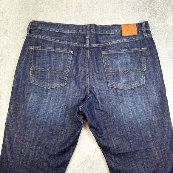 Lucky Brand 361 Vintage Straight Mens Stretch Denim Jeans Blue Dark Wash Jean - Picture 4 of 7